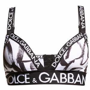 Dolce&Gabbana Graffiti Bralette 5 NWT Auth